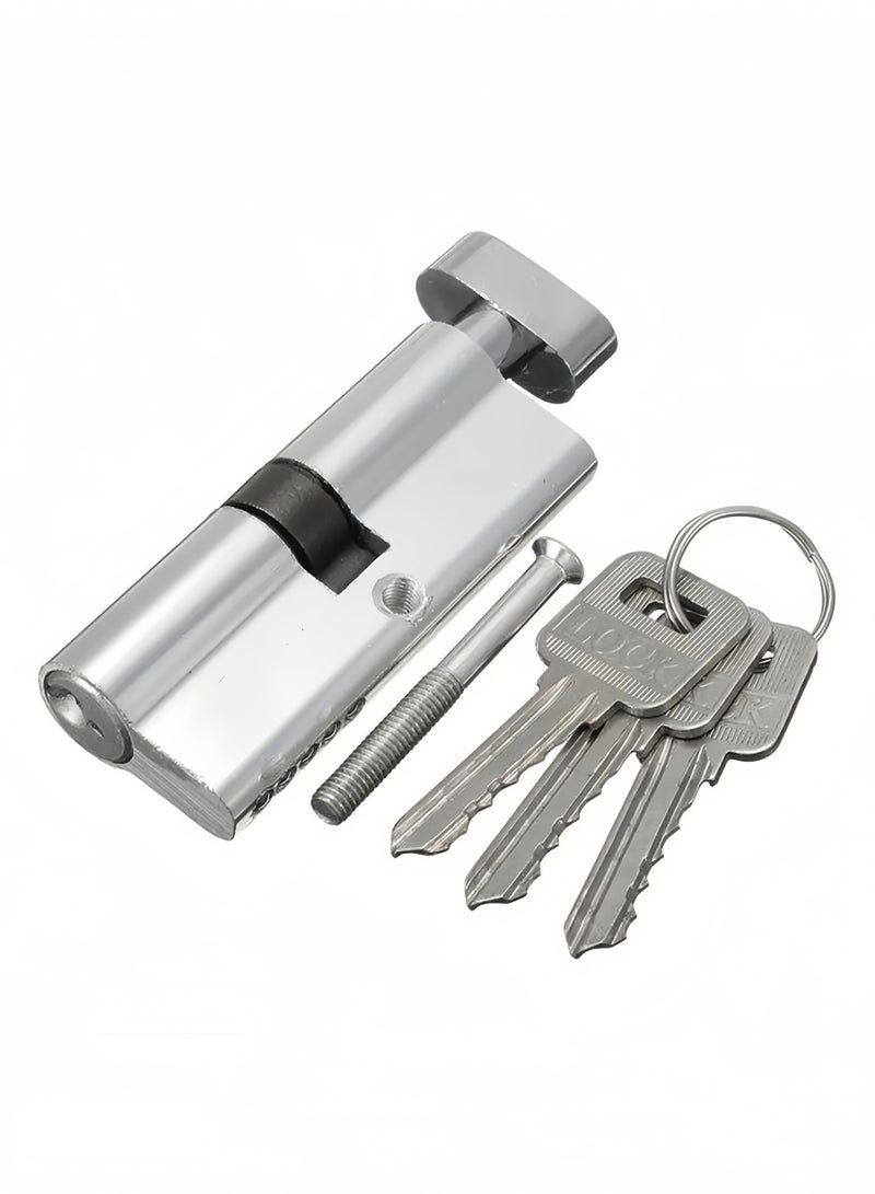 Baytak Cylinder Door Lock 70mm, Mechanical Iron Body Lock with 3 Keys for Room Door - Image 3